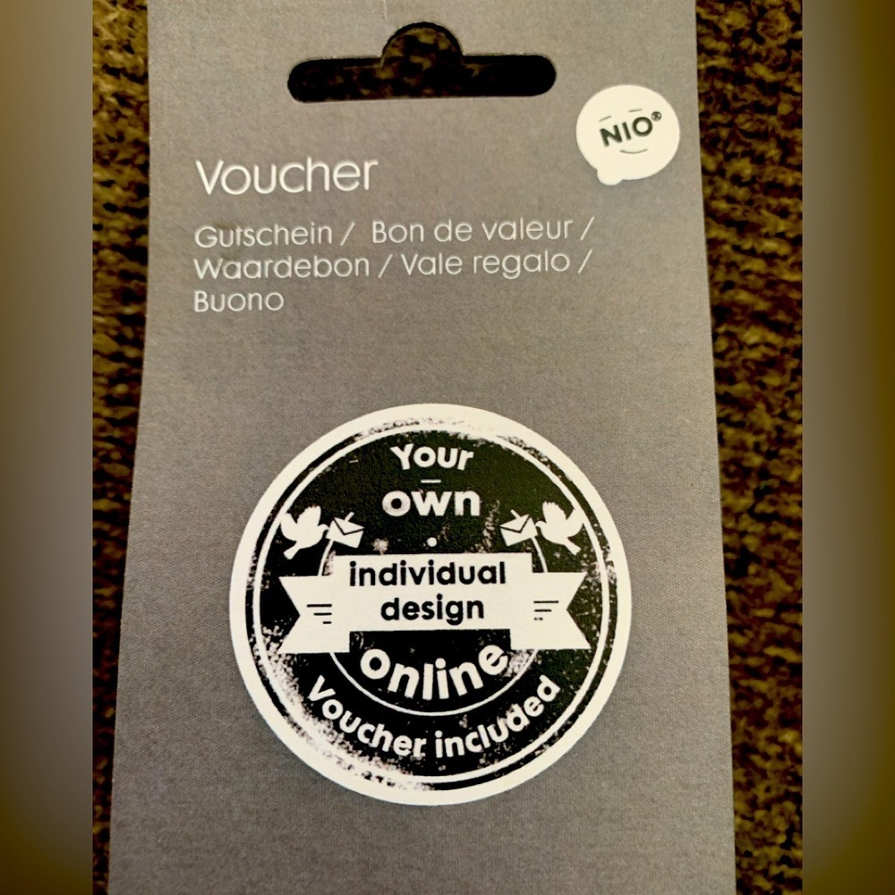 MY-NIO Personalized Rubber Stamp Voucher, create ur stamp on line, NWT